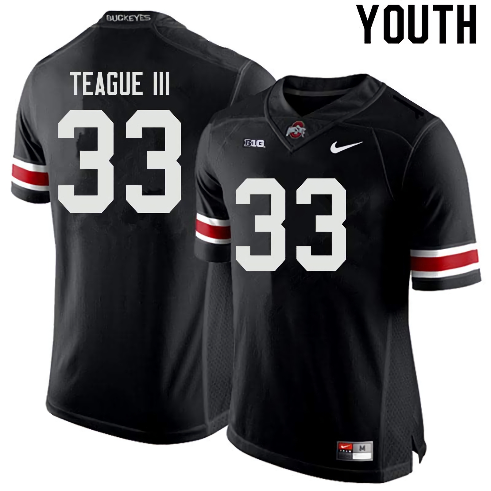 Master Teague III Ohio State Buckeyes Youth NCAA #33 Nike Black College Stitched Football Jersey UNQ1656DV